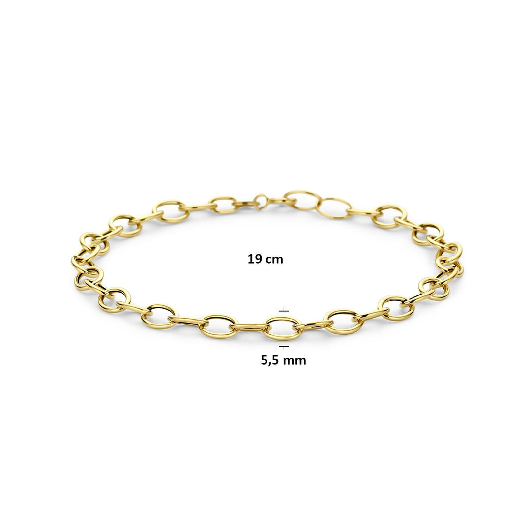 14k geelgouden armband met ankerschakel
