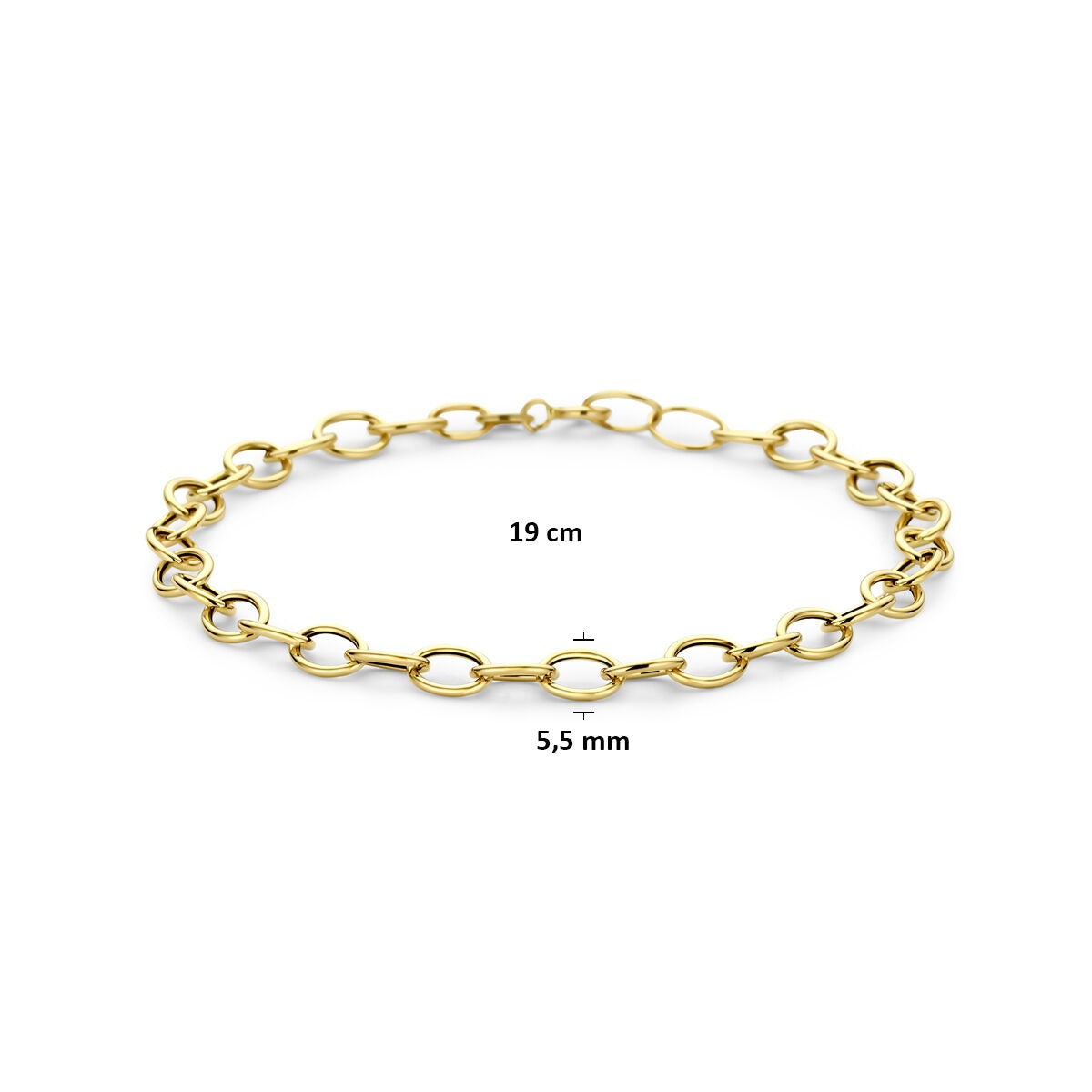 14k geelgouden armband met ankerschakel