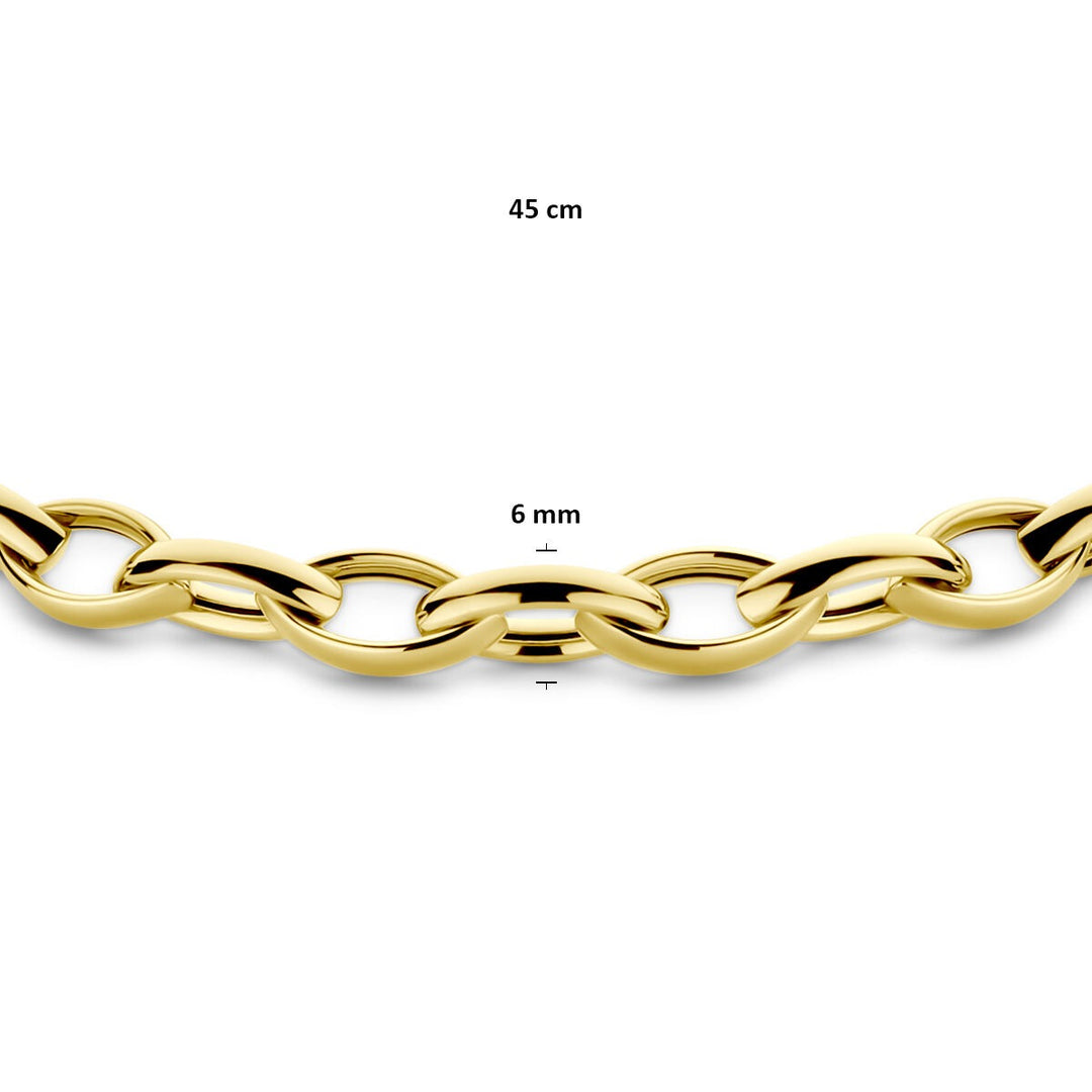 9k Geelgouden Schakelcollier