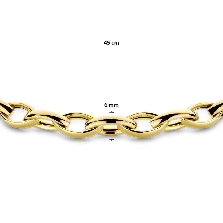 9k Geelgouden Schakelcollier
