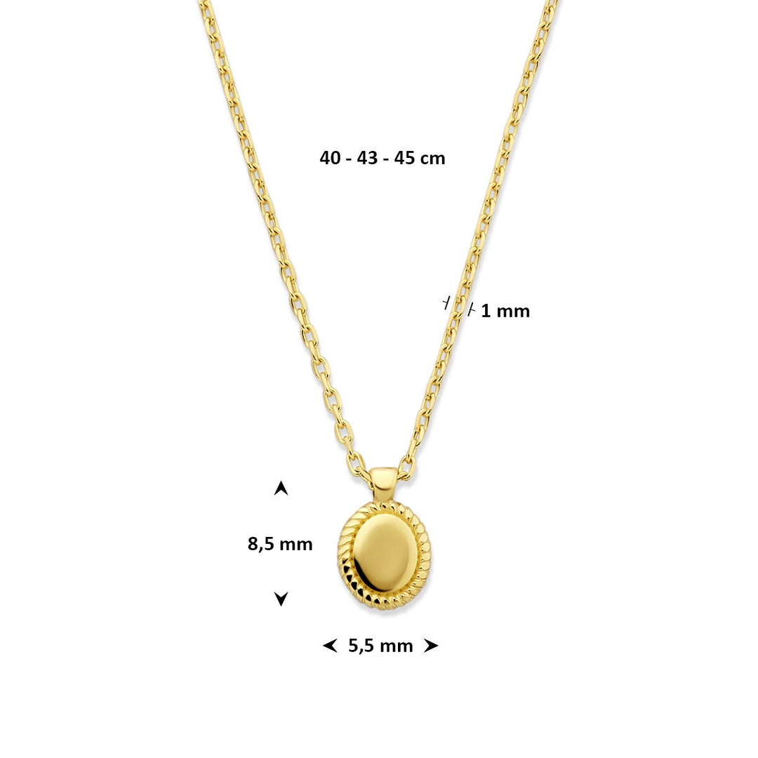 14k Geelgouden collier met hanger – verfijnde elegantie
