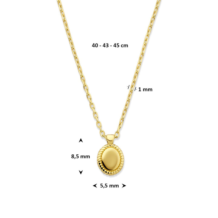 14k Geelgouden collier met hanger – verfijnde elegantie