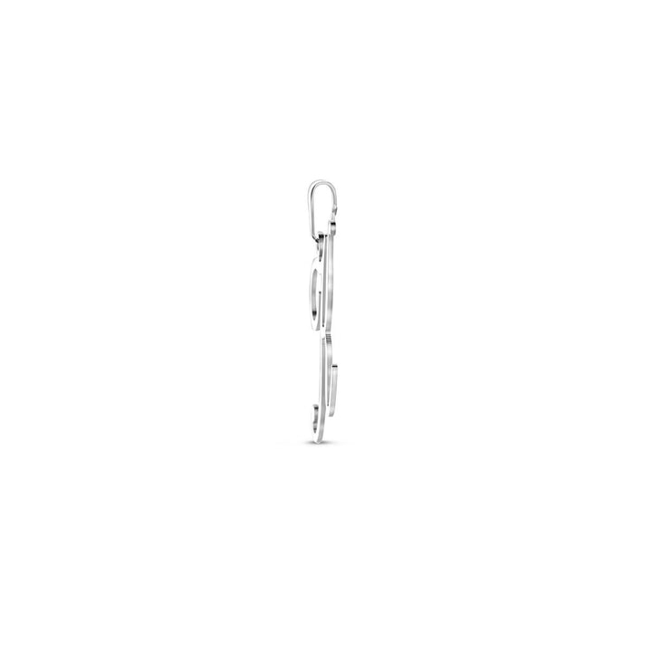 Gerhodineerd zilveren hanger in lettervorm