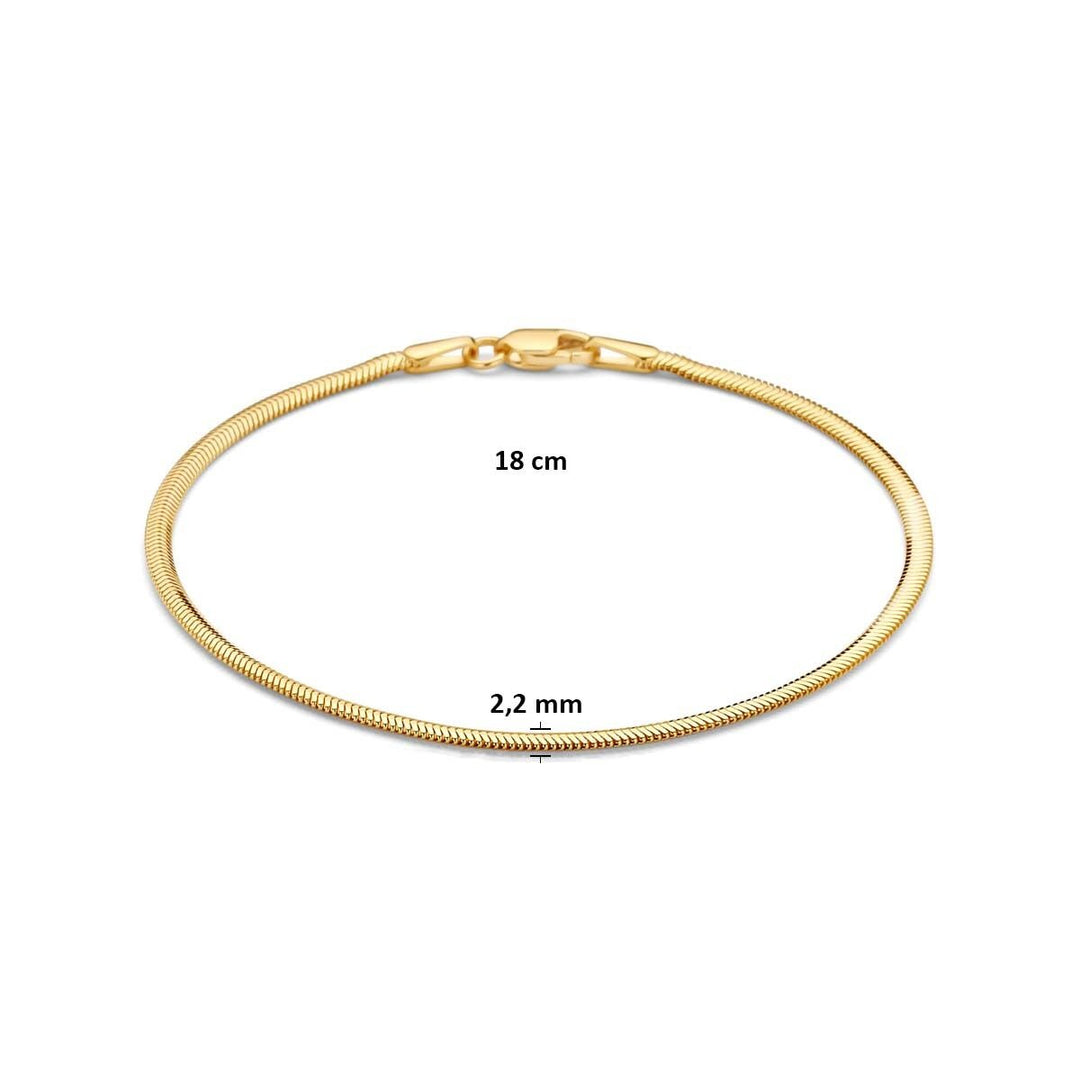14k geelgouden slangenarmband
