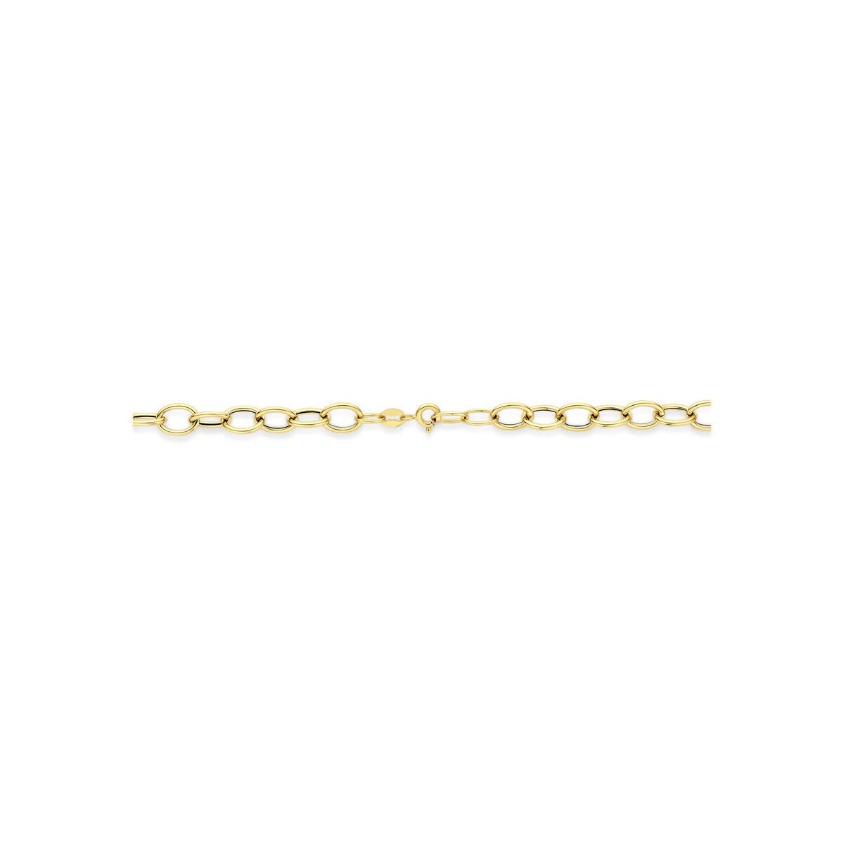 14k Geelgouden Schakel Ketting Anker