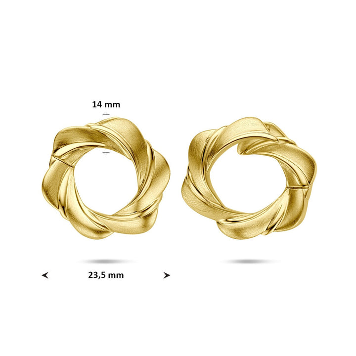 Verguld zilveren klapoorringen – 925 zilver
