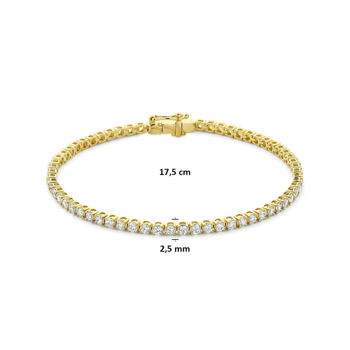 14k Gouden tennis armband met lab grown diamant