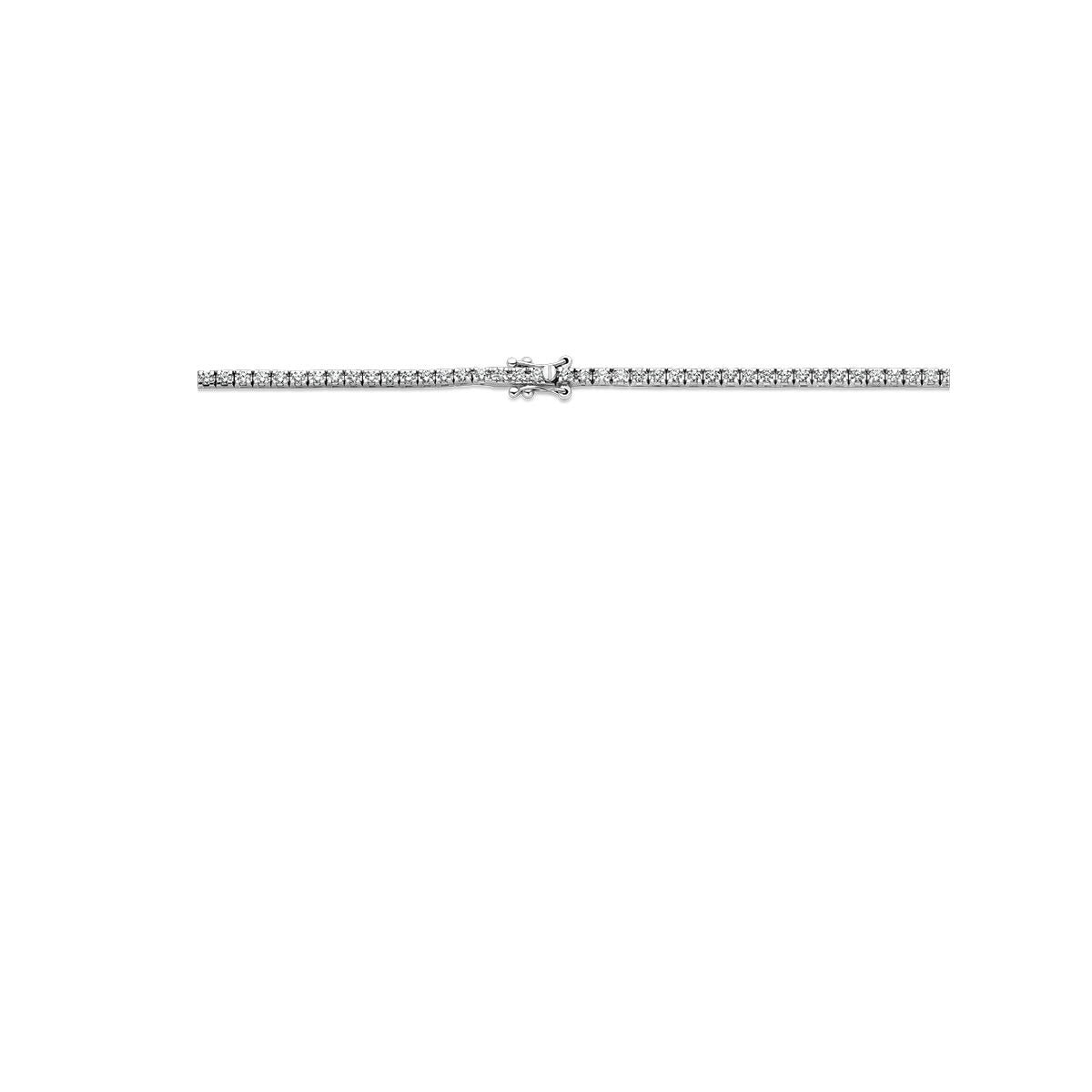 tennis necklace lab grown diamond 3.00ct g si 2.2 mm 42 cm 14K white gold