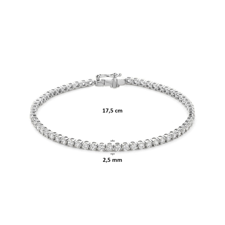 14k Witgouden tennis armband met lab grown diamant