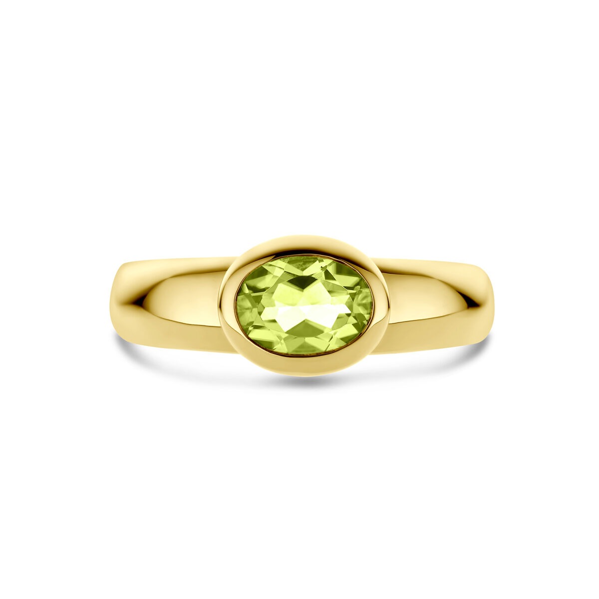 ring peridot 14K yellow gold
