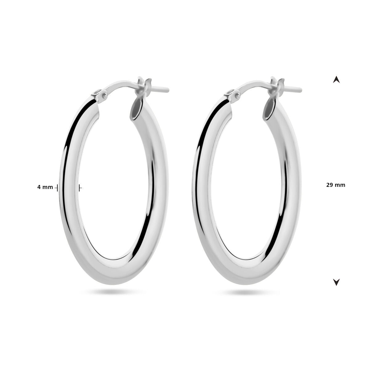 earrings silver rhodium plated