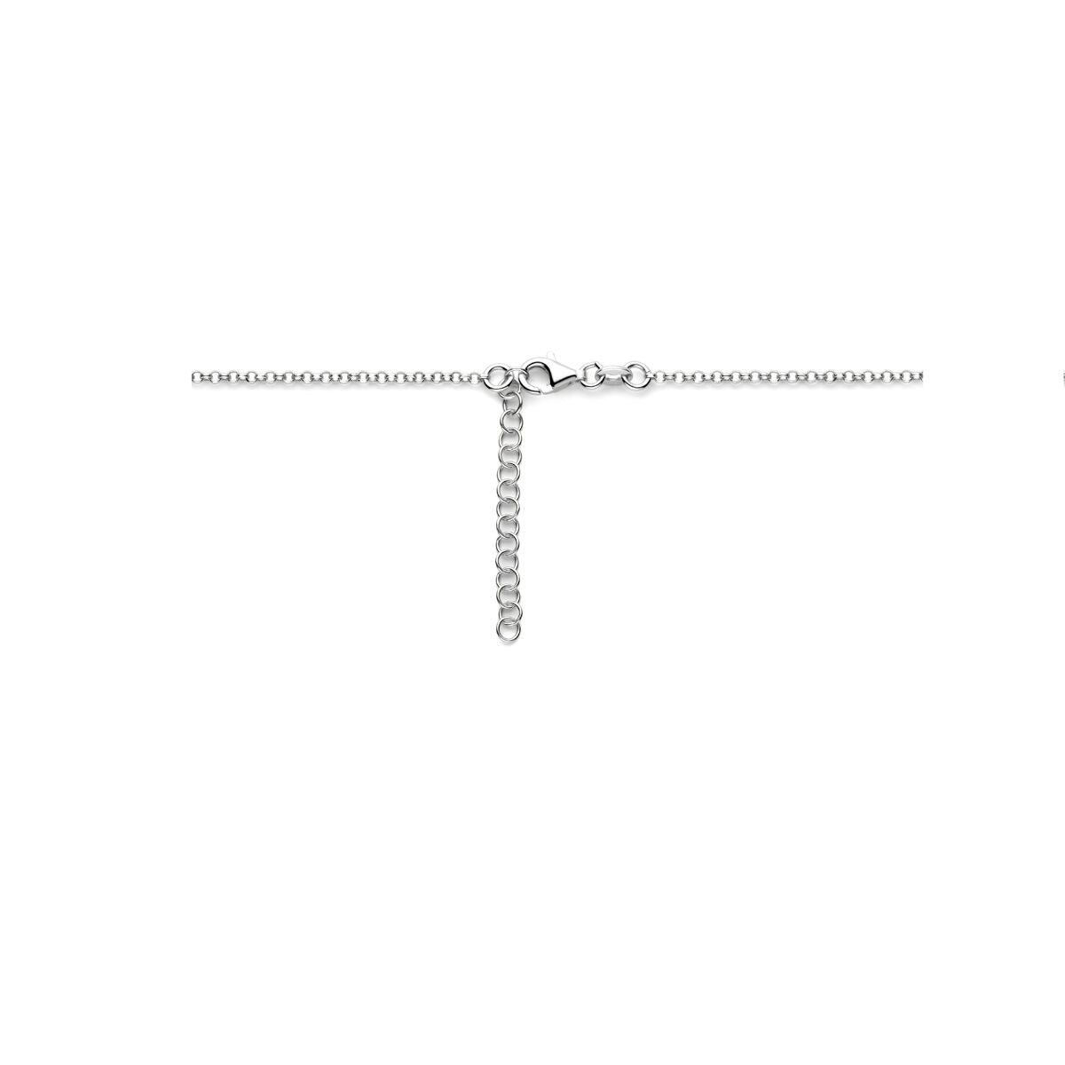 necklace hearts 41 + 4 cm silver rhodium plated