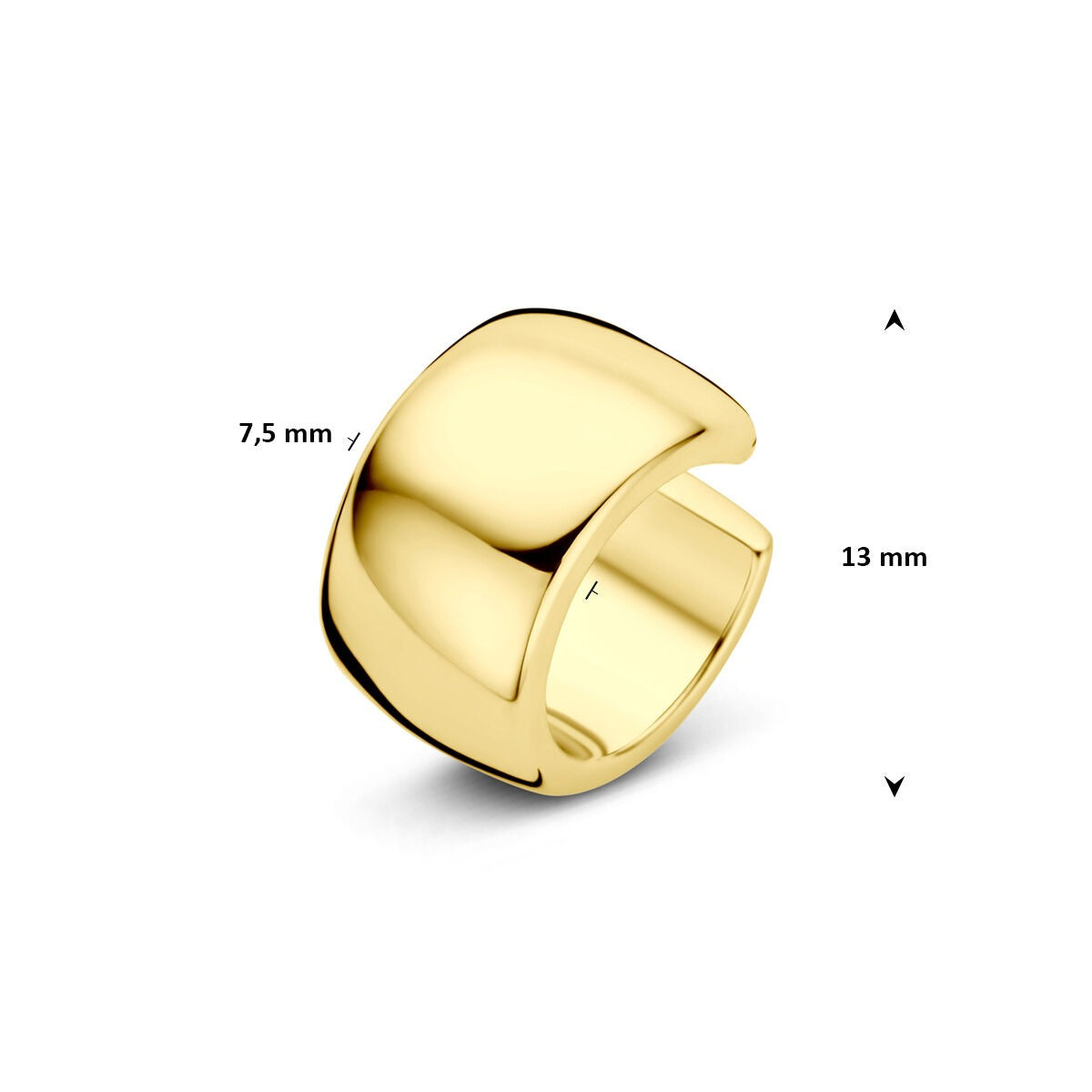 Verguld 925 zilveren ear cuff