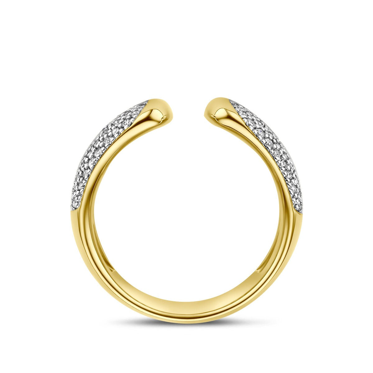 14k geelgouden ring met diamant
