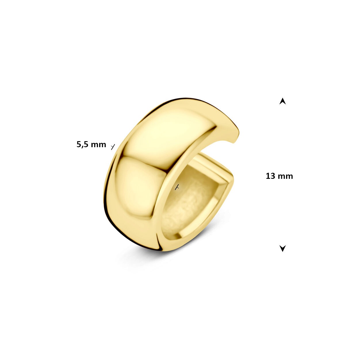 Verguld 925 zilveren ear cuff