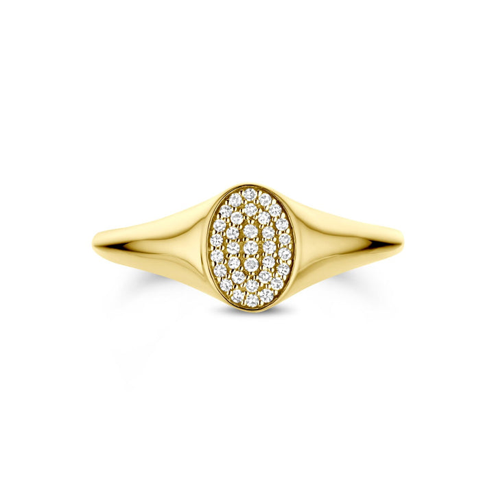 Gouden ring met diamant 14k dames