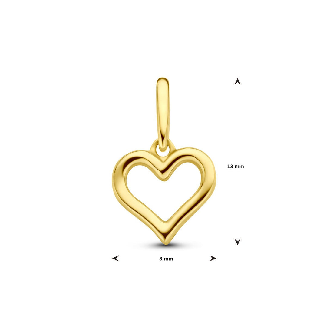 14k Geelgouden Hanger met Hart – Symbool van Liefde