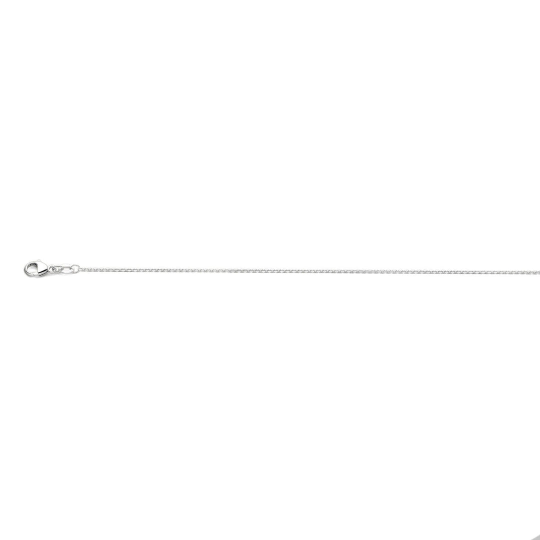 18k witgouden dames ketting – anker collier 45 cm