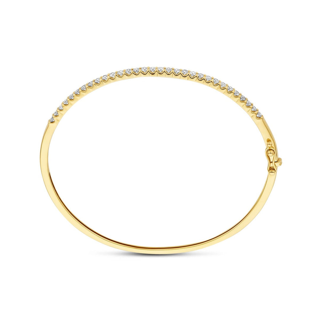 14k Geelgouden Bangle met Lab Grown Diamant 1.00ct