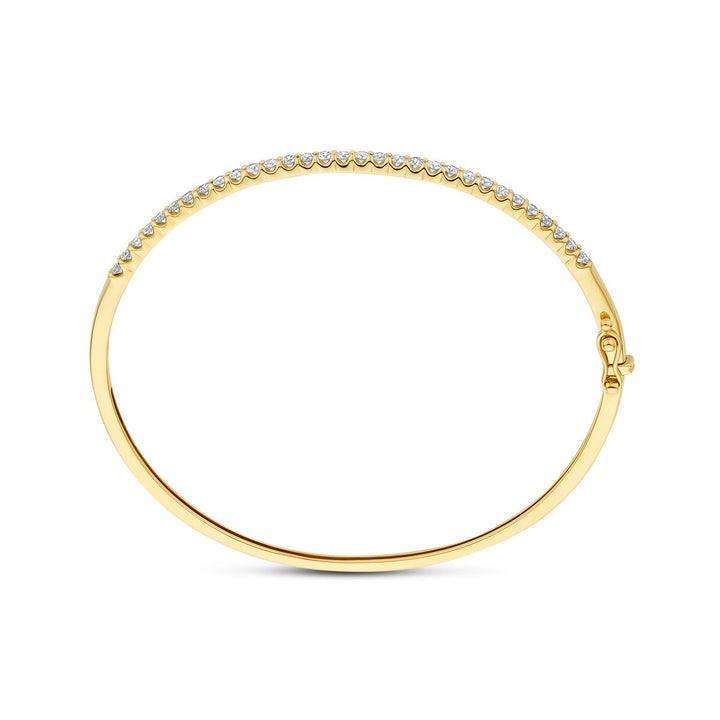 14k Geelgouden Bangle met Lab Grown Diamant 1.00ct