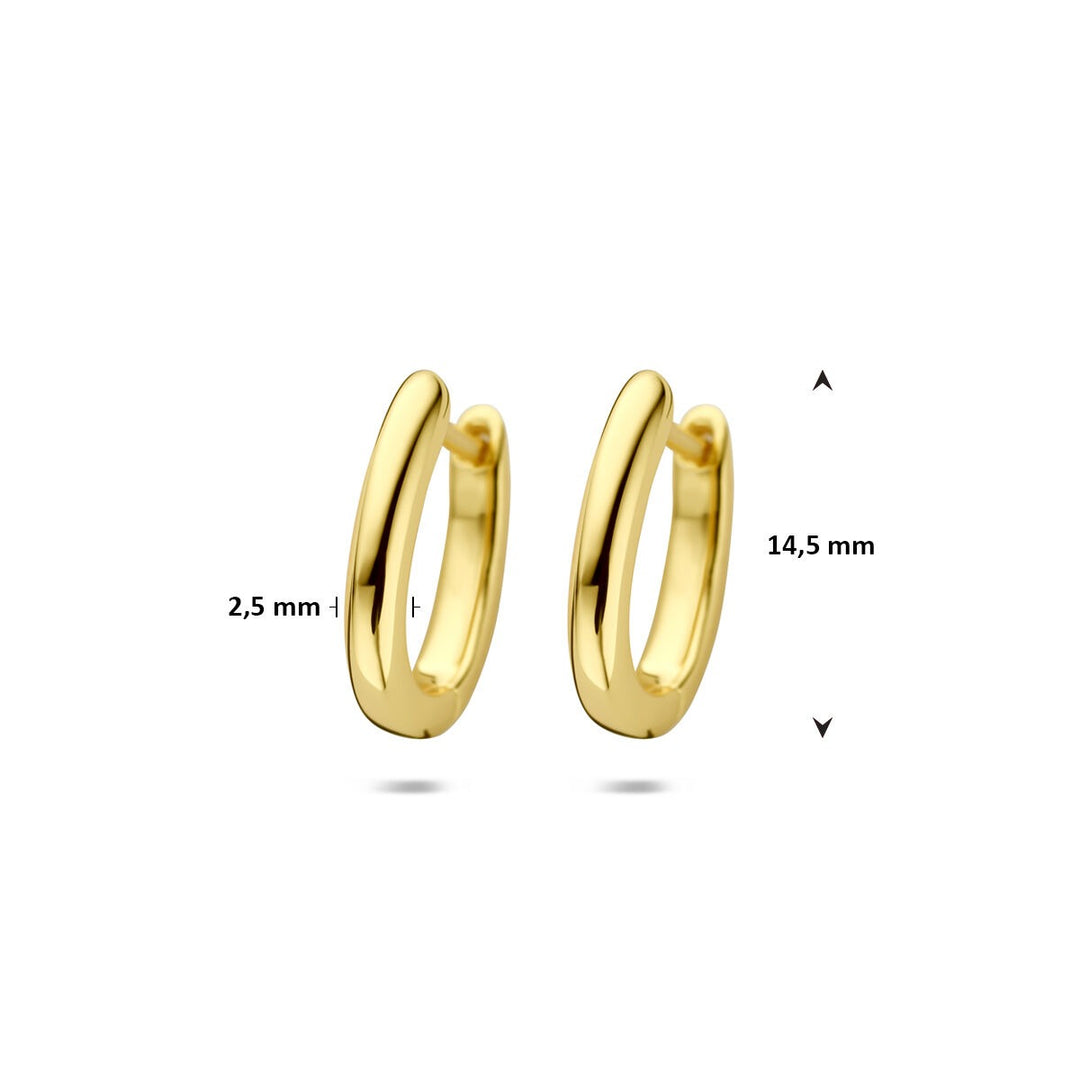 Verguld zilveren klapoorringen – tijdloze klasse in compact formaat