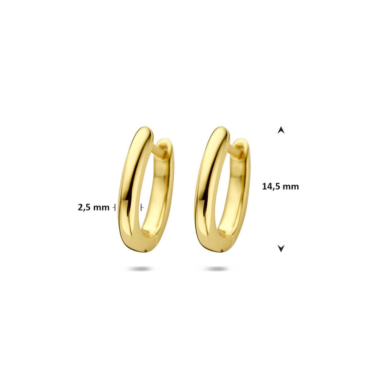 Verguld zilveren klapoorringen – tijdloze klasse in compact formaat