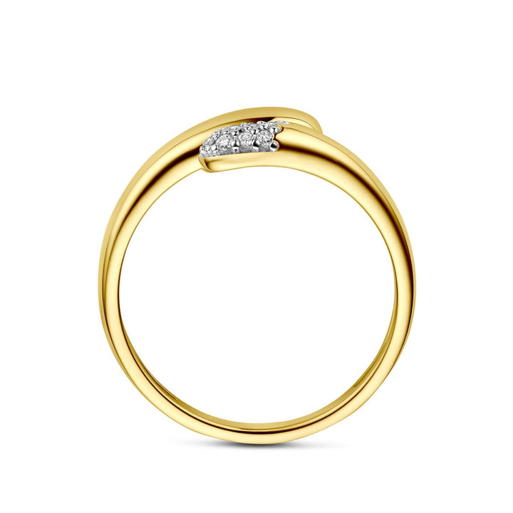 14k Geelgouden ring met diamant