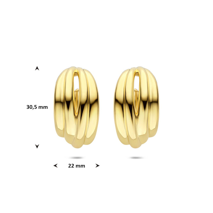 Verguld zilveren stekeroorringen – elegante vorm met gouden glans