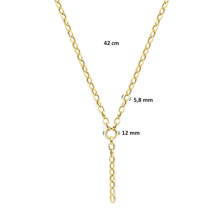 14k geelgouden Y-collier