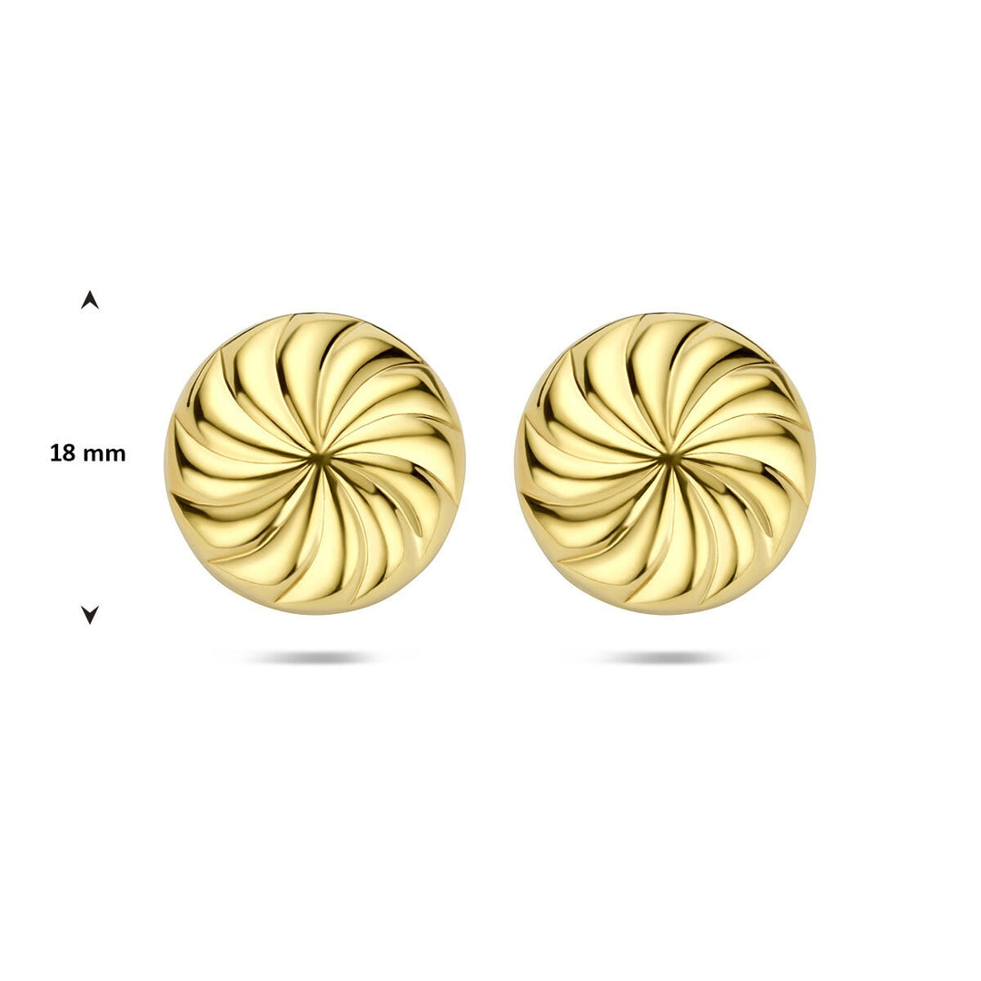 Verguld zilveren oorknoppen knoop – speels design met een gouden twist