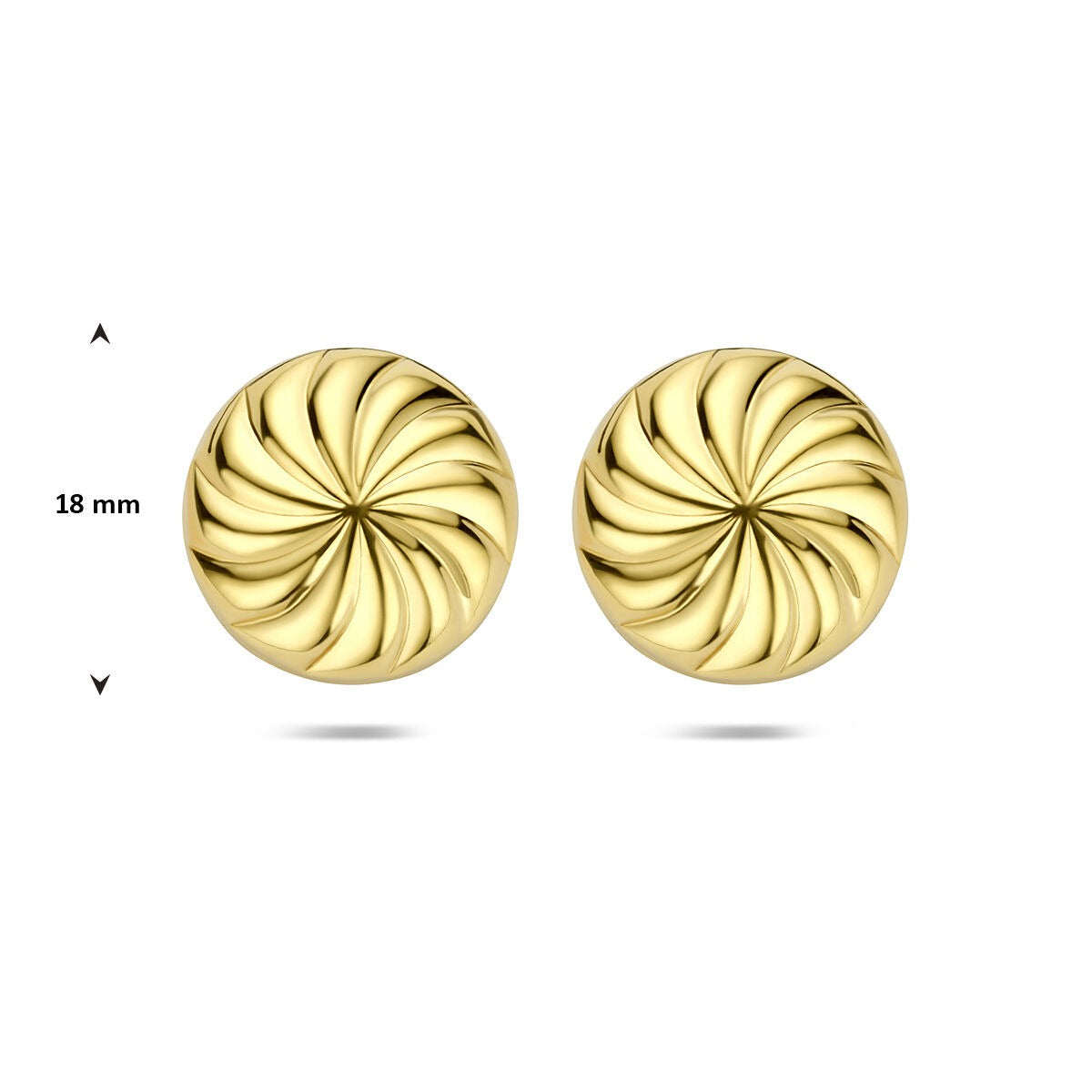 Verguld zilveren oorknoppen knoop – speels design met een gouden twist