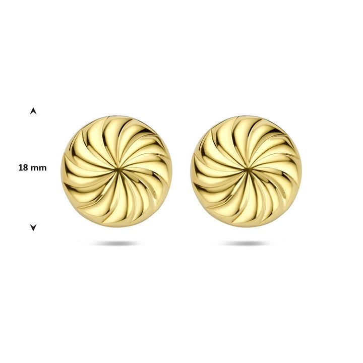 Verguld zilveren oorknoppen knoop – speels design met een gouden twist