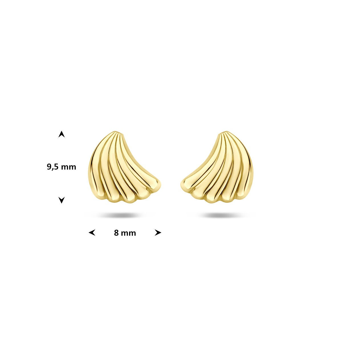 9k Geelgouden oorknoppen