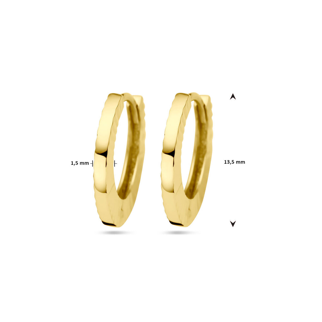 Ohrhänger aus 14-karätigem Gelbgold mit Diamanten