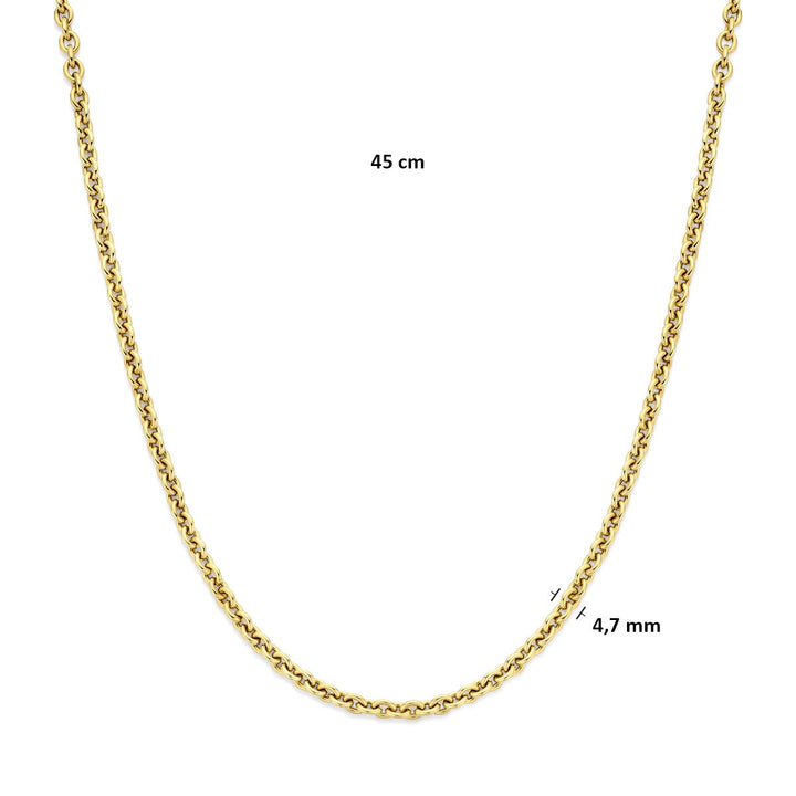 14k geelgouden collier met ankerschakel
