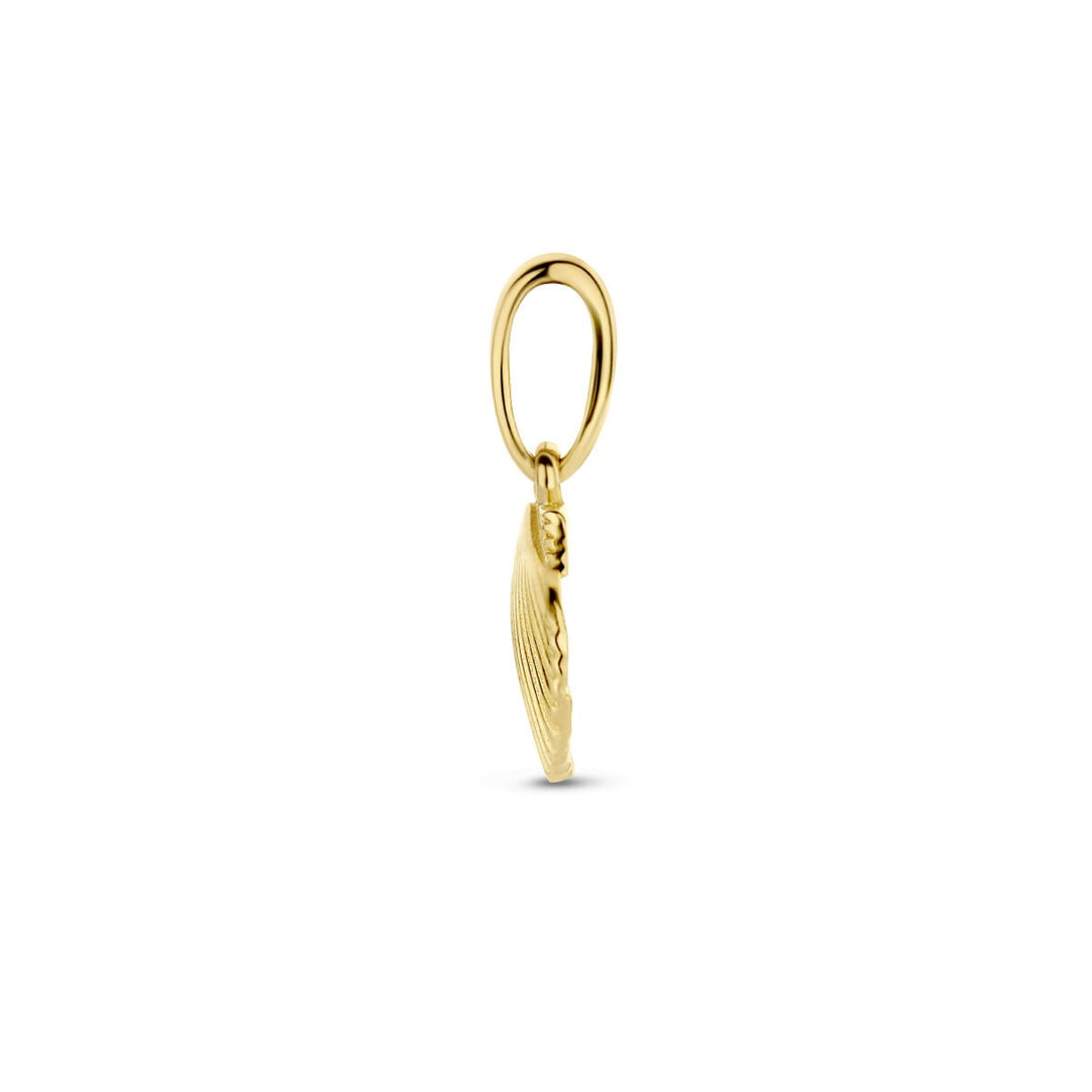 9k geelgouden hanger schelp