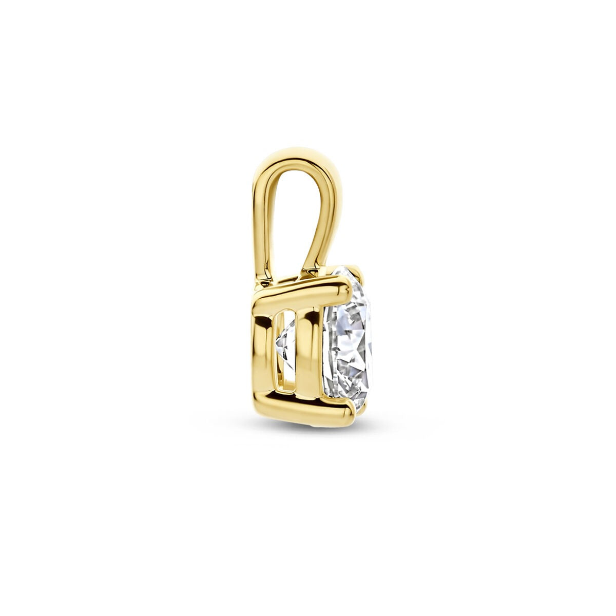 14k Geelgouden hanger met lab grown diamant – 1.00 ct briljant geslepen