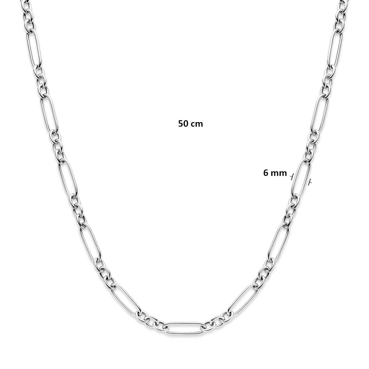 Zilveren anker collier – gerhodineerd 925 zilver