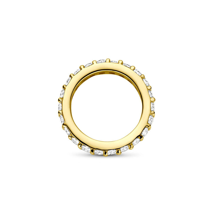 14k Geelgouden hanger met lab grown diamant 0.21ct h si 10,5 mm