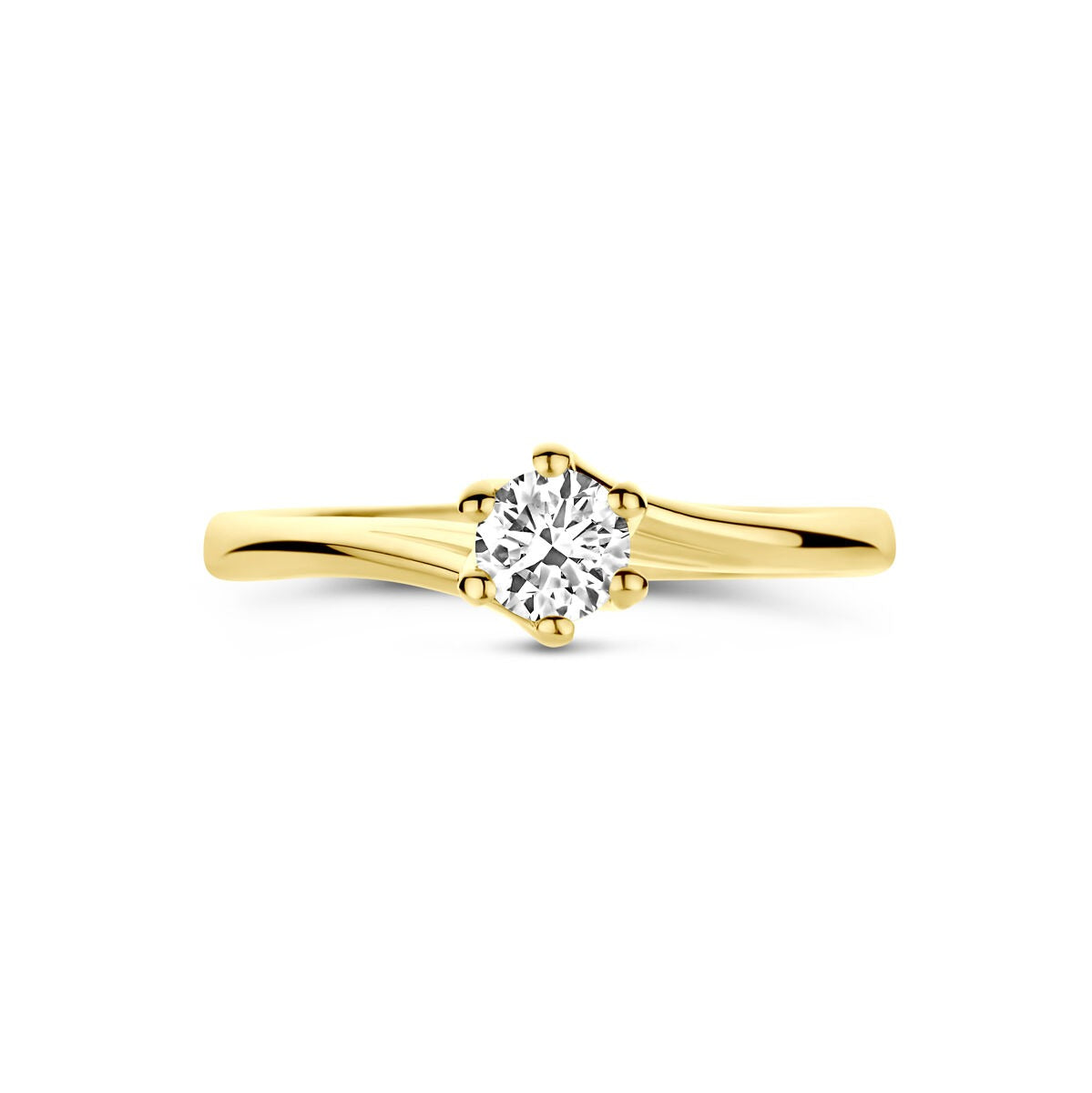 14k geelgouden ring met lab grown diamant – 0.30ct
