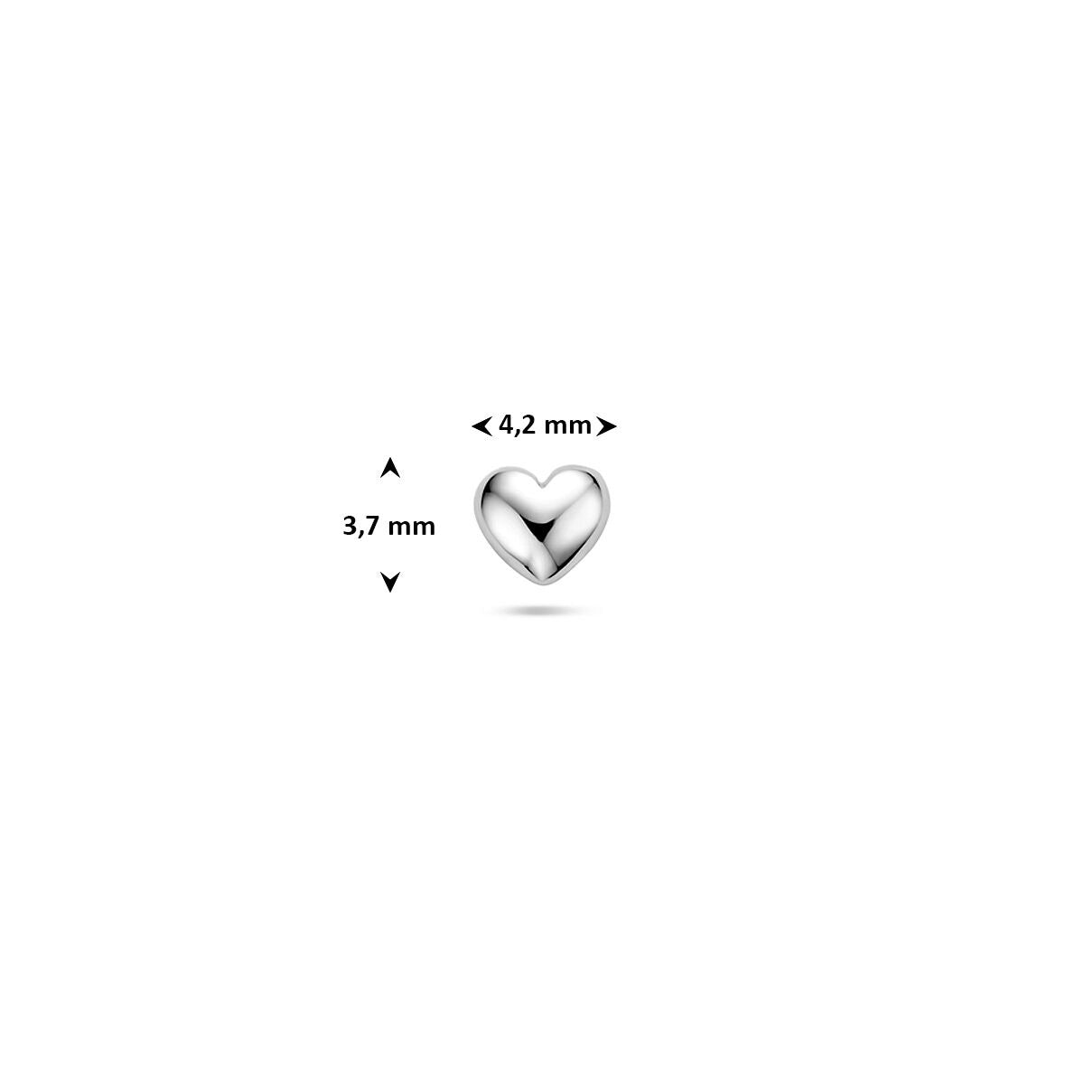 Zilveren flat back piercing strikje – gerhodineerd 925 zilver