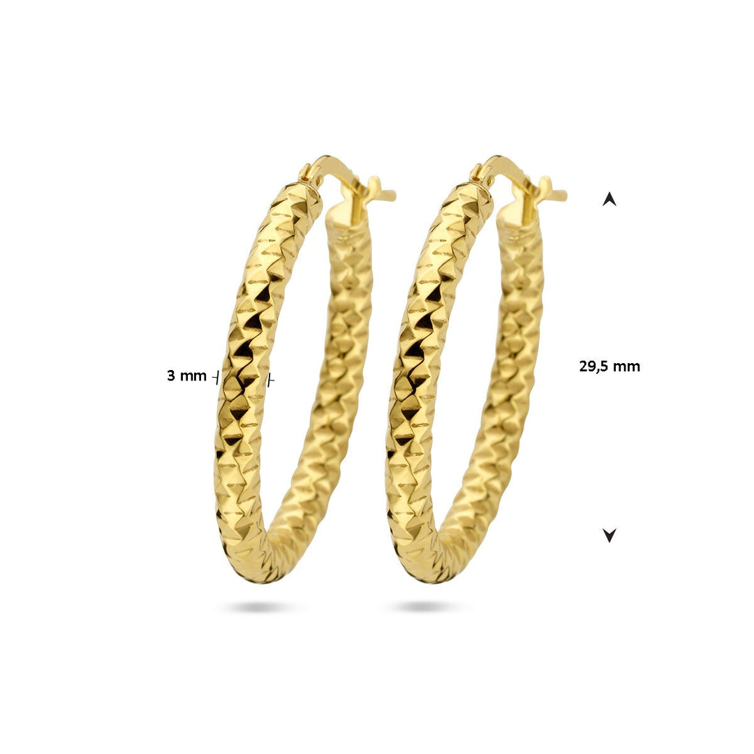 Verguld Zilveren Oorringen – 29.5 mm