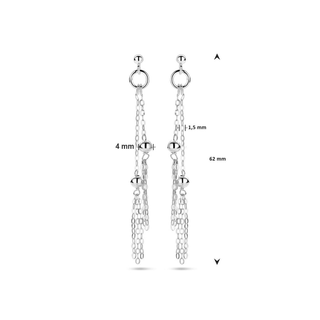 Silber rhodinierte Ohrringe