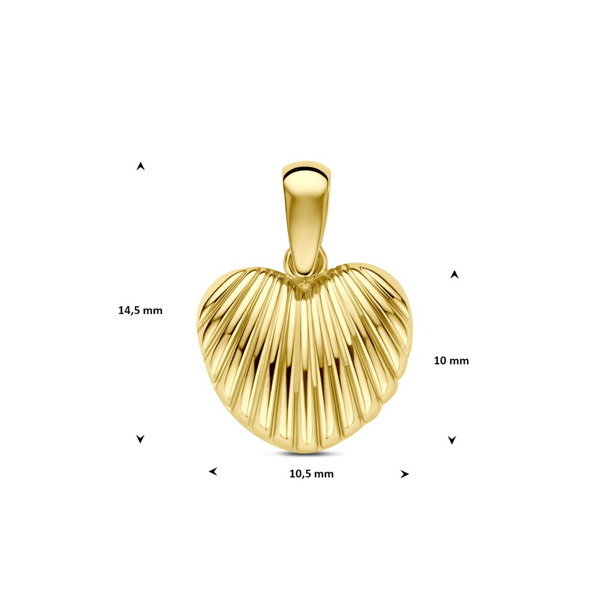 14k Geelgouden hart hanger