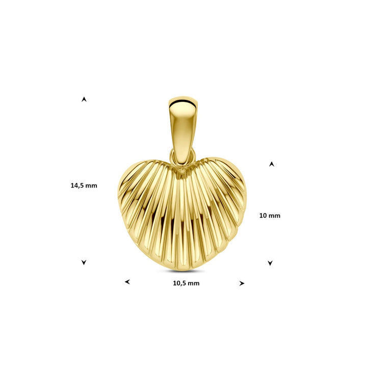 14k Geelgouden hart hanger