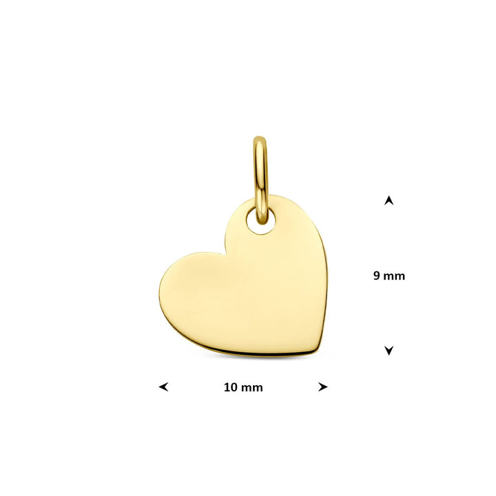 9k Geelgouden Ketting met Hanger Hartje