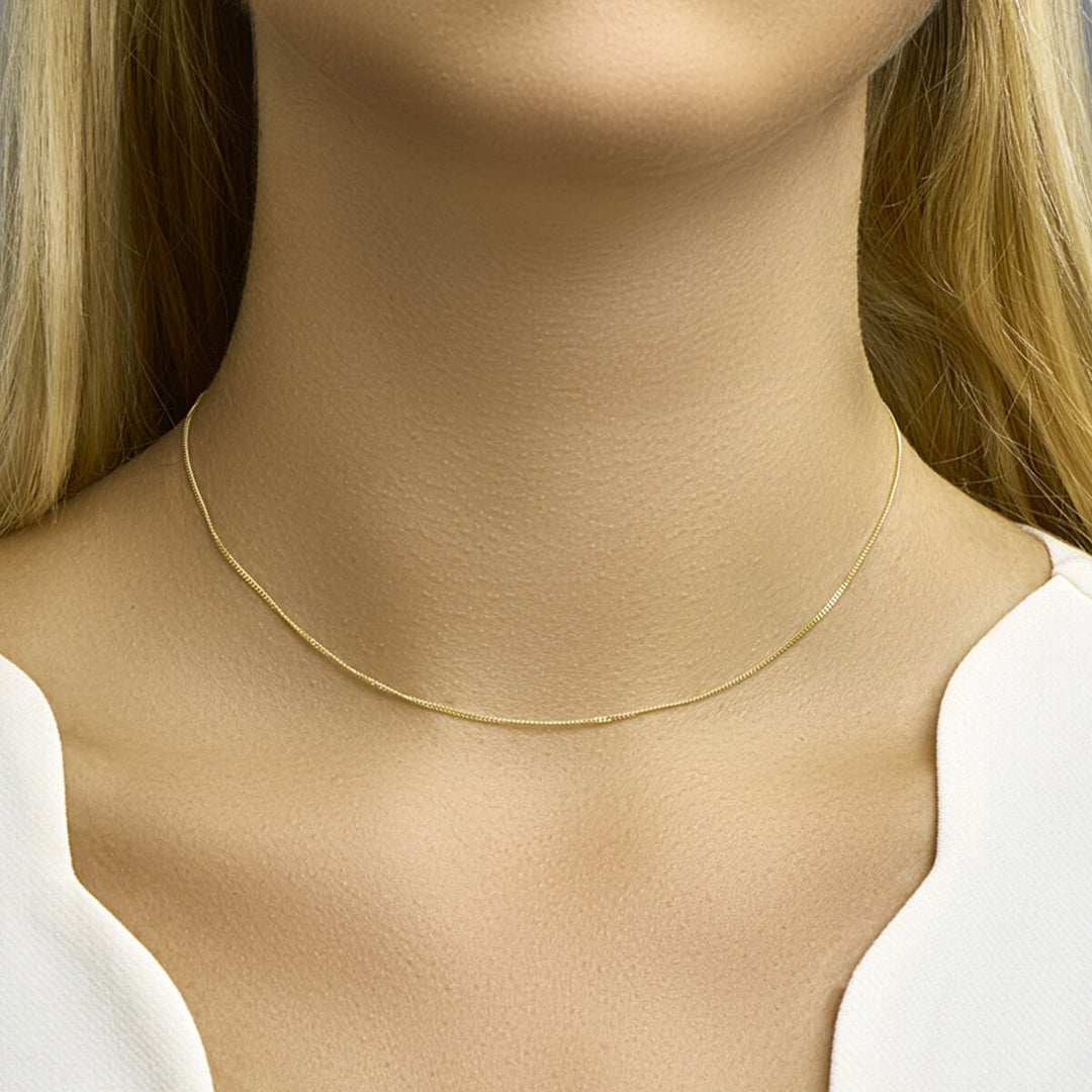 18k Geelgouden ketting met gourmette schakel