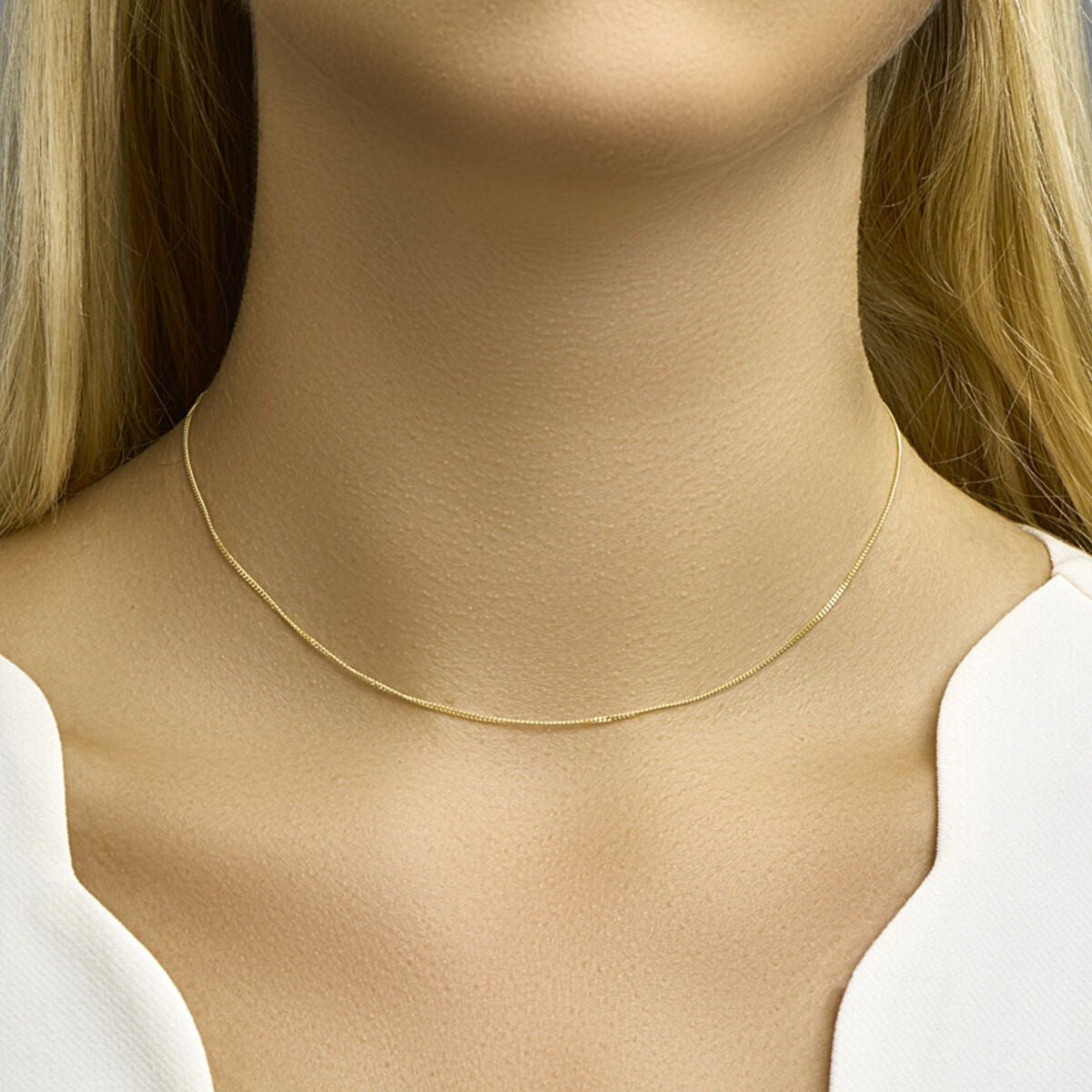 18k Geelgouden ketting met gourmette schakel