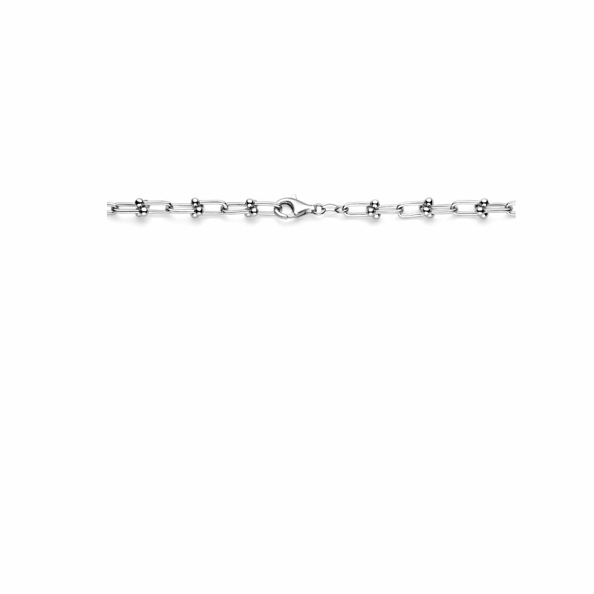 necklace 6.5 mm 43 cm silver rhodium plated