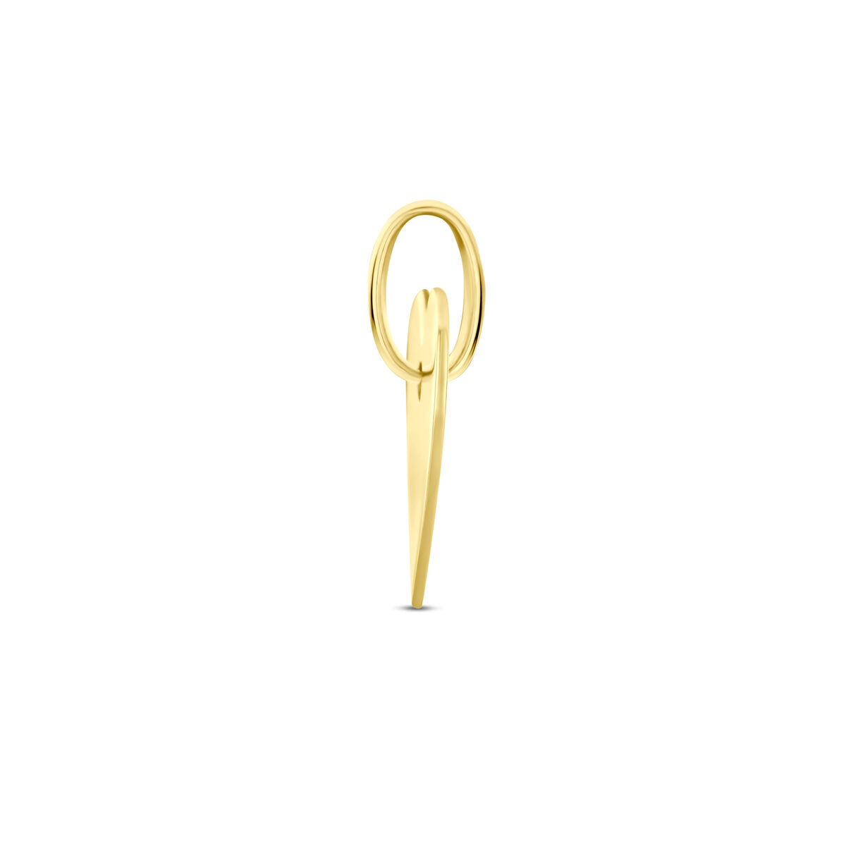 Geelgoudkleurige graveerhanger hart – 9k